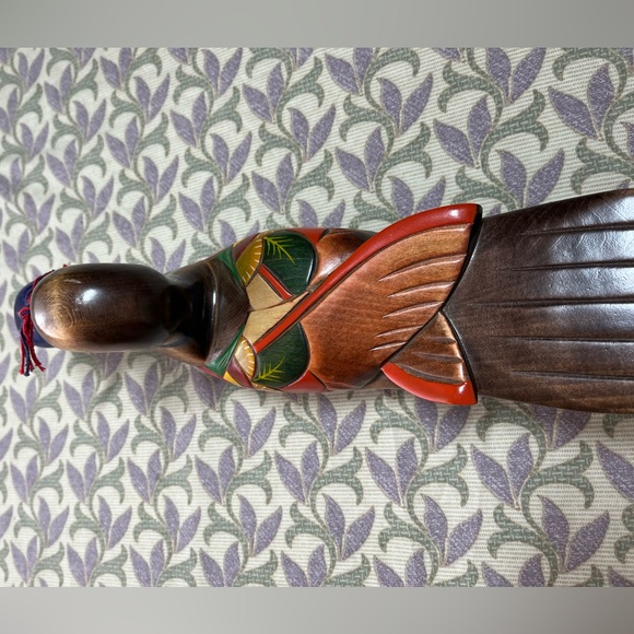 Korean Wedding Ducks - Wood, Hand Painted Pair - Picture 3 of 8